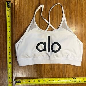Alo Yoga Starlet Bra in White/Black